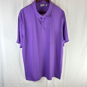 FORAY GOLF Men's XXL Purple Geometric Tee Polo Shirt Grant Thornton Invitational